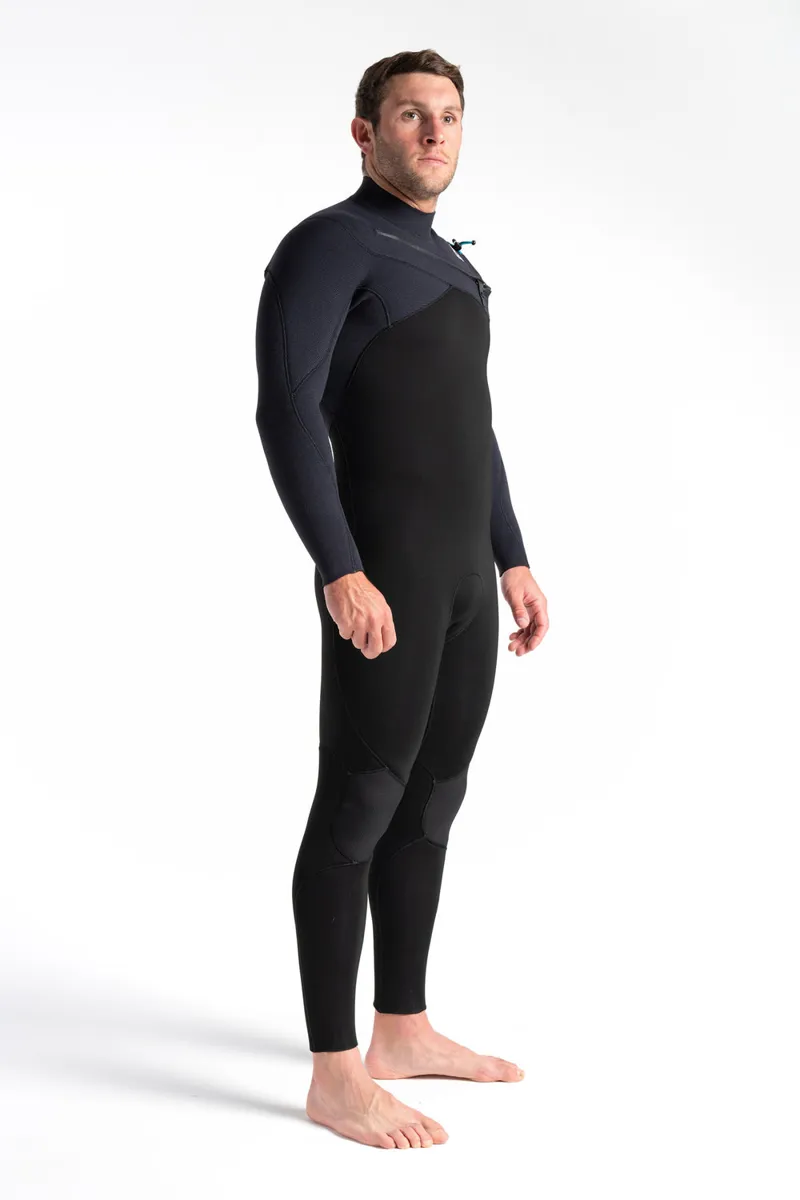 C-Skins ReWired 5:4 Mens GBS Chest Zip Steamer BLACK/BLACK X/ULTRA CYAN-8